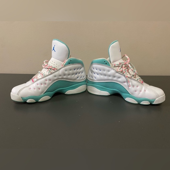 Air Jordan 13 Retro White and Aurora Green Teal DS GS - Size 7y - Picture 4 of 14